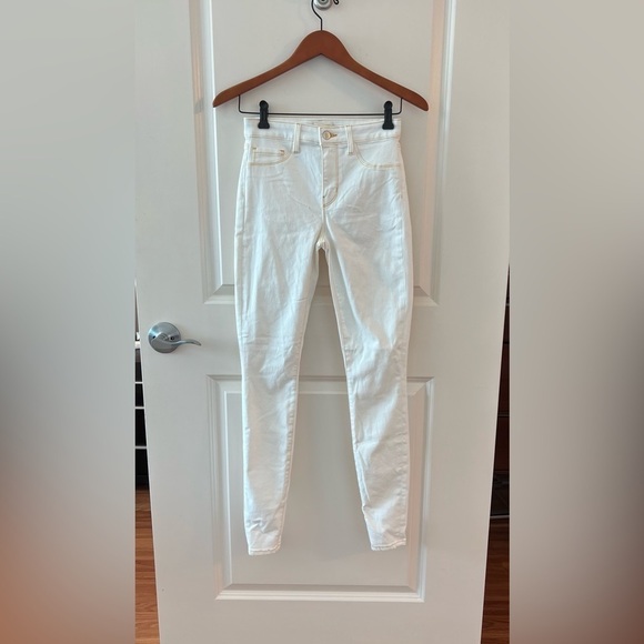 L'Agence Marguerite High Rise Skinny NWT Jeans Blanc White Sunset Gold Wash - Picture 3 of 16